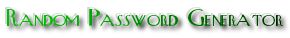 Random password generator